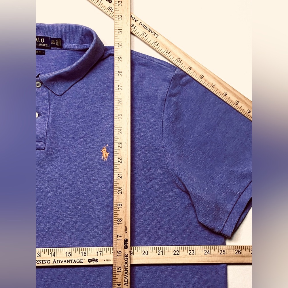 Ralph Lauren Men's Purple Polo with Yellow Pony - Picture 4 of 7